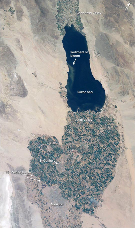 Nasa image of California's Salton Sea